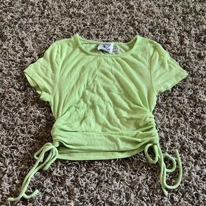 Green princess polly ruched baby tee